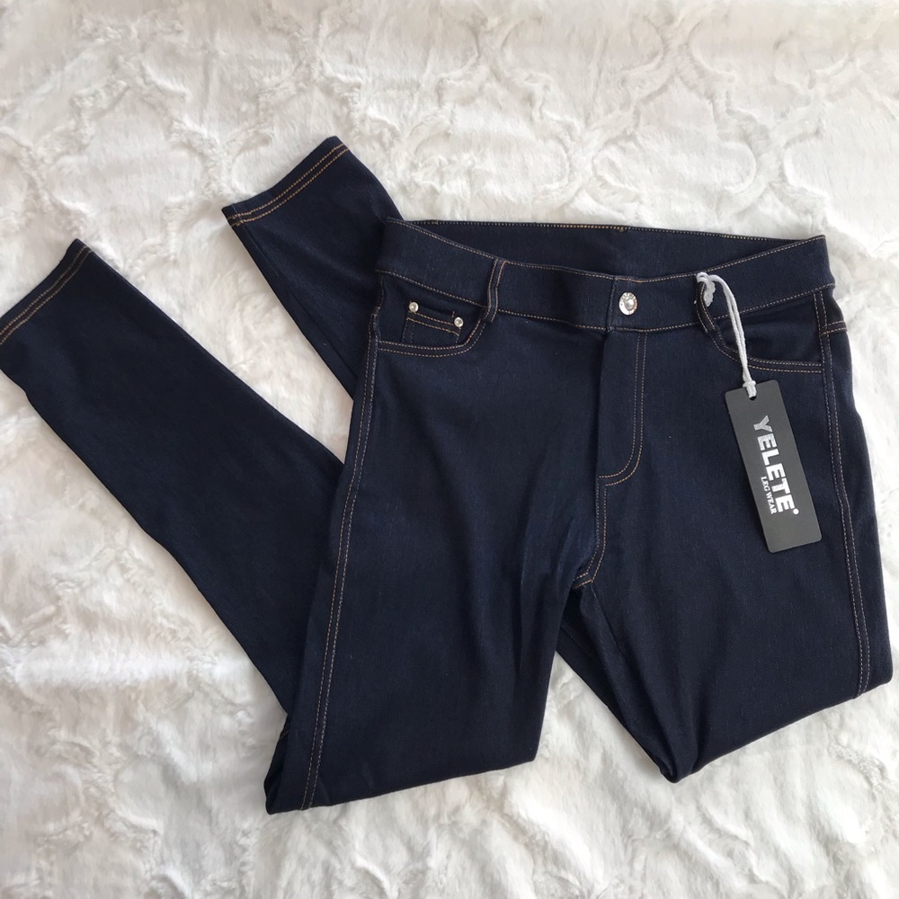 Yelete Leggings | Denim-look Jeggings | Size M-L